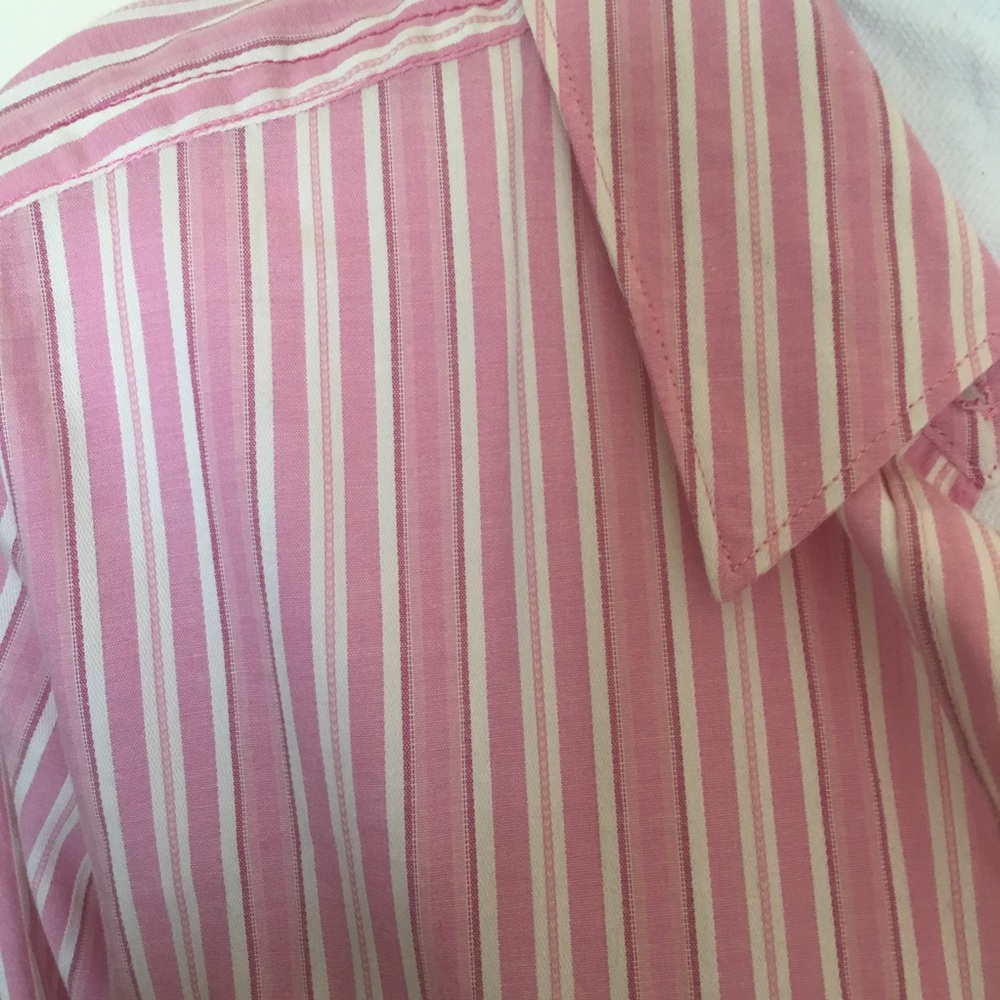 NWOT pink striped blouse by D and Co. Essentials - Picture 3 of 8
